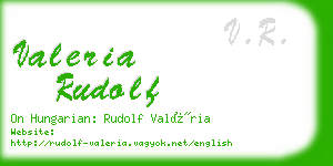 valeria rudolf business card